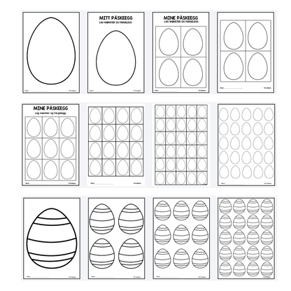 Påskeegg – blanke egg for egen dekor | 12 varianter
