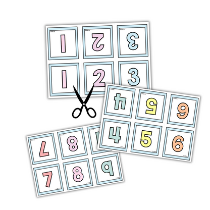 Nummerskilt til bord | TOSIDIG | PASTELL