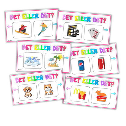 SLIDES / KORT | Det eller det – velg med kroppen! | 50 slides! | REDIGERBAR