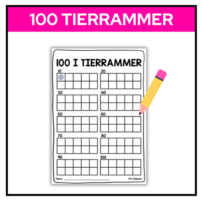 100-dagersfest | Arbeidsark | 100 i tierrammer