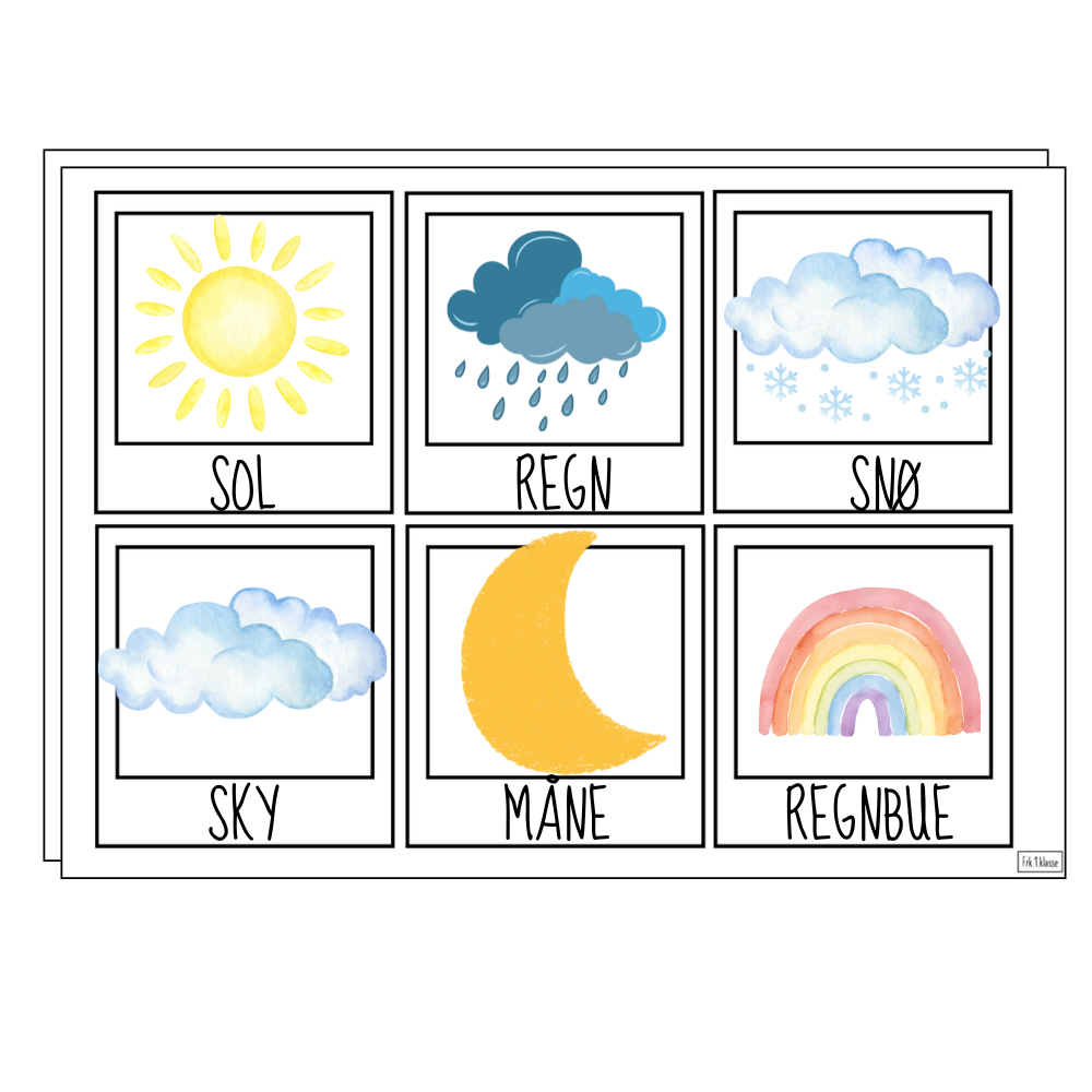 Eksempel på tegning og skriving i ramme.