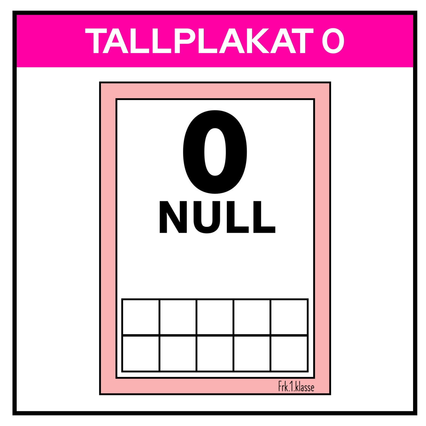 Tallplakat 0 | A4 | PASTELL