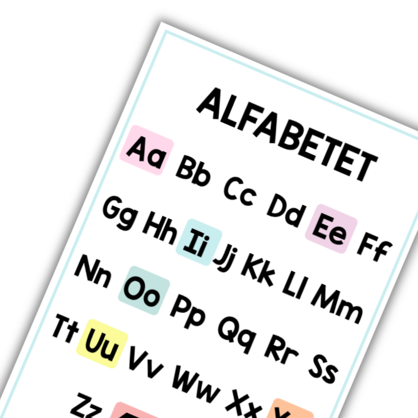 Alfabetplakater | A3/A4 | PASTELL