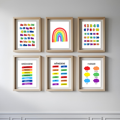 Tall 1-30 | A3/A4 | KLASSISK REGNBUE