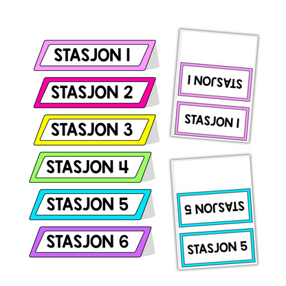Skilt til stasjoner | Tosidig | REGNBUE MED ROSA