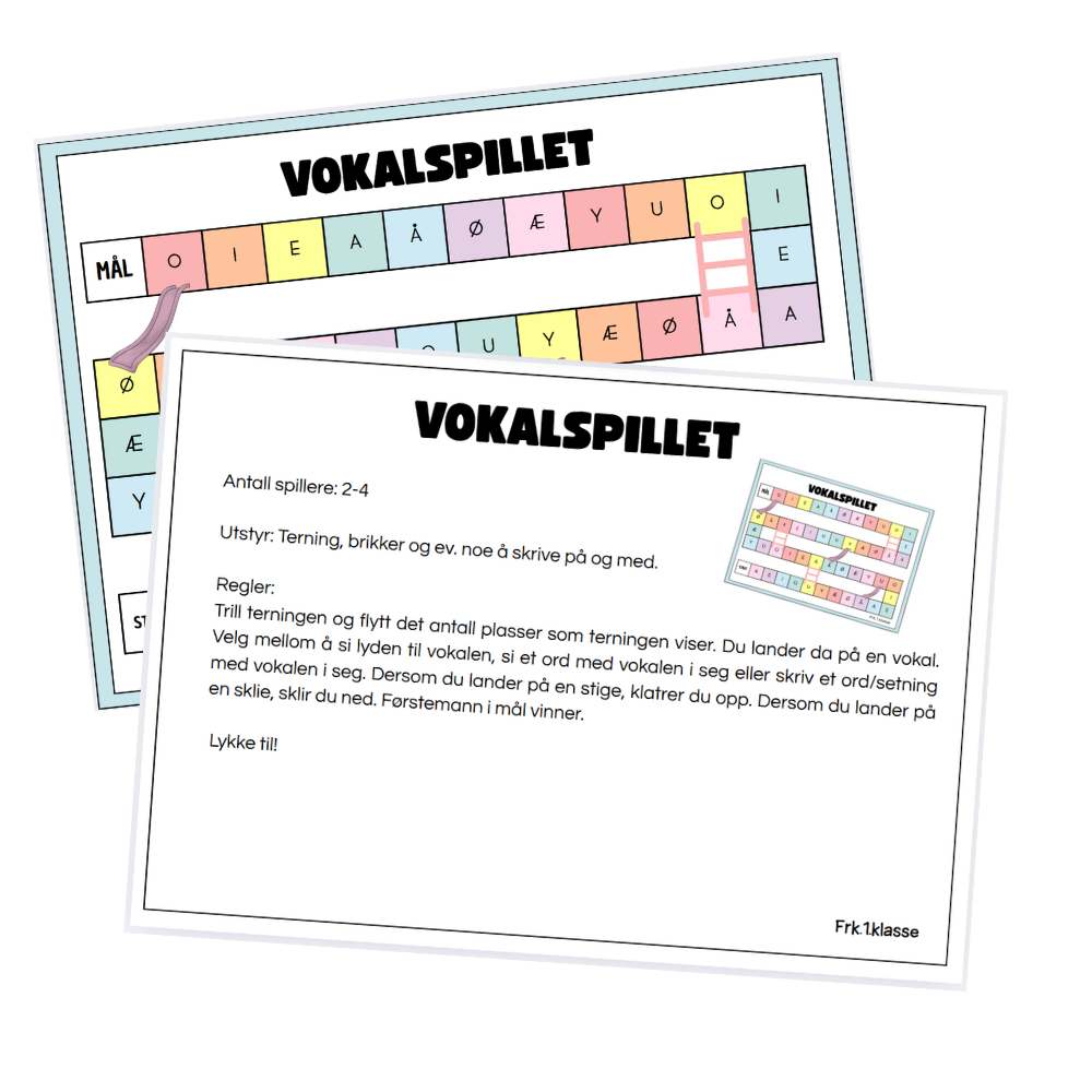 Vokalspill | Brettspill x 2 (med og uten stiger/sklier)