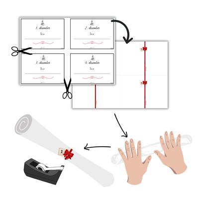 Julekalender "Du er... | Med sløyfe | | MINI | Lages på 15 minutter