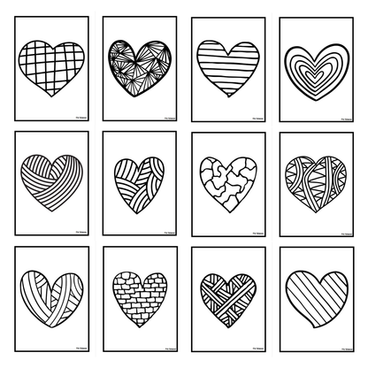 Doble hjertekort – 12 ulike hjertedesign