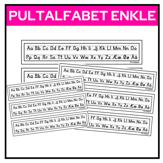 Pultalfabet | HVITE