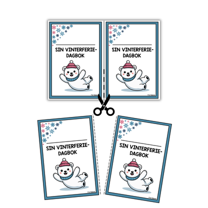 Vinterferiedagbok uke 9 | 20.02.-01.03.26 | Les, skriv og tegn gjennom hele vinterferien!