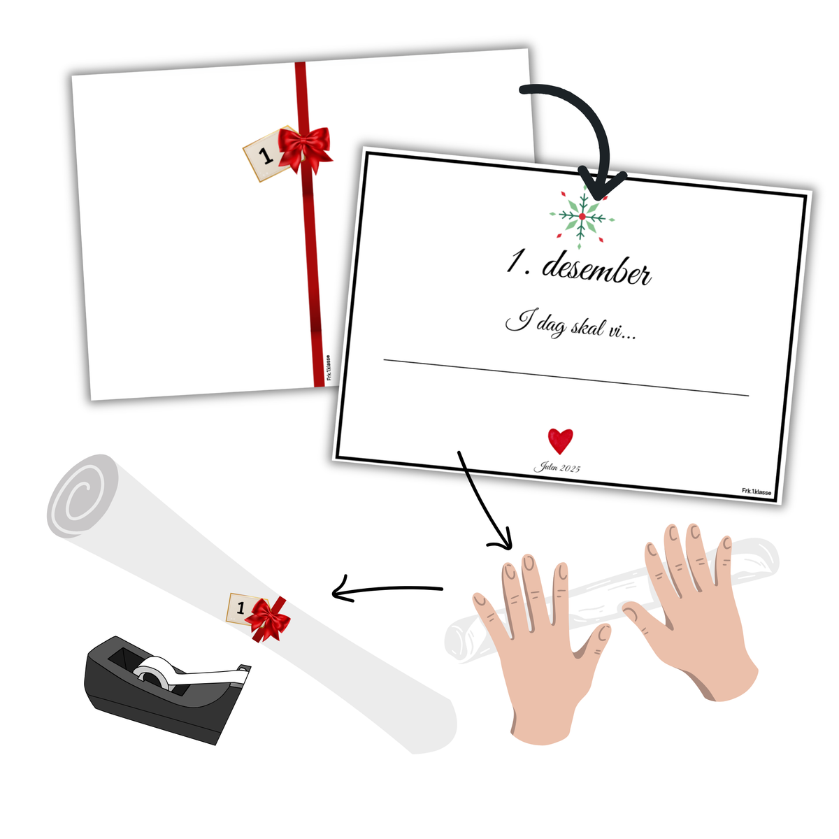 Aktivitetsjulekalender for hele familien på 1-2-3 | 35 tips til enkle aktiviteter
