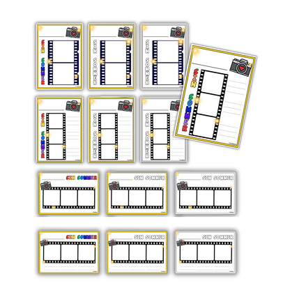 Tegn og skriv fra sommeren | Oppgaveark | 12 varianter