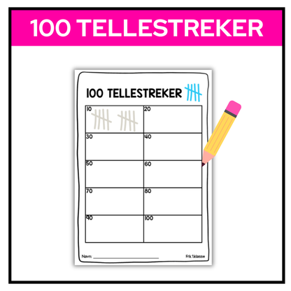 100-dagersfest | Arbeidsark | 100 tellestreker
