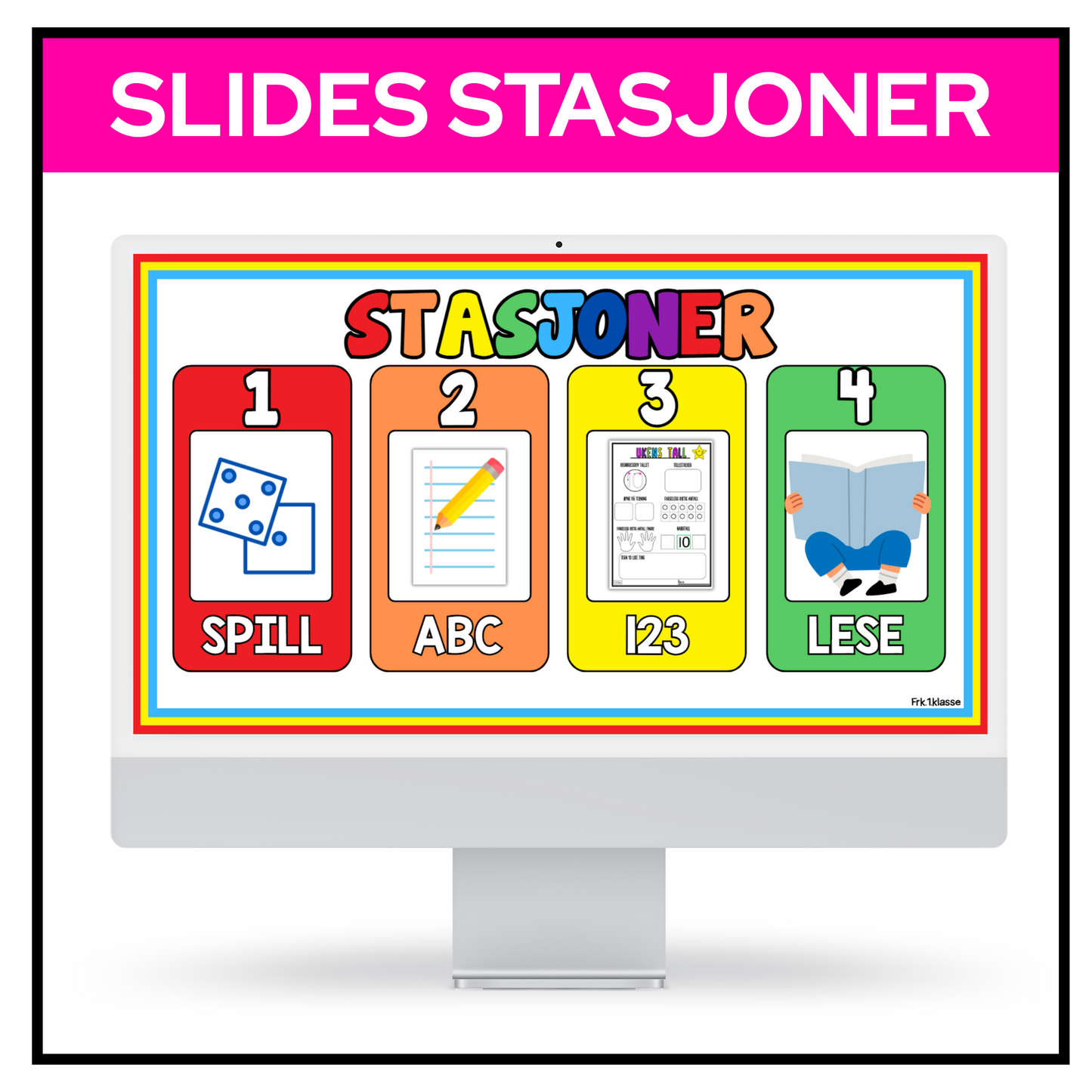 SLIDES | Stasjoner | REDIGERBAR | Klassisk regnbue