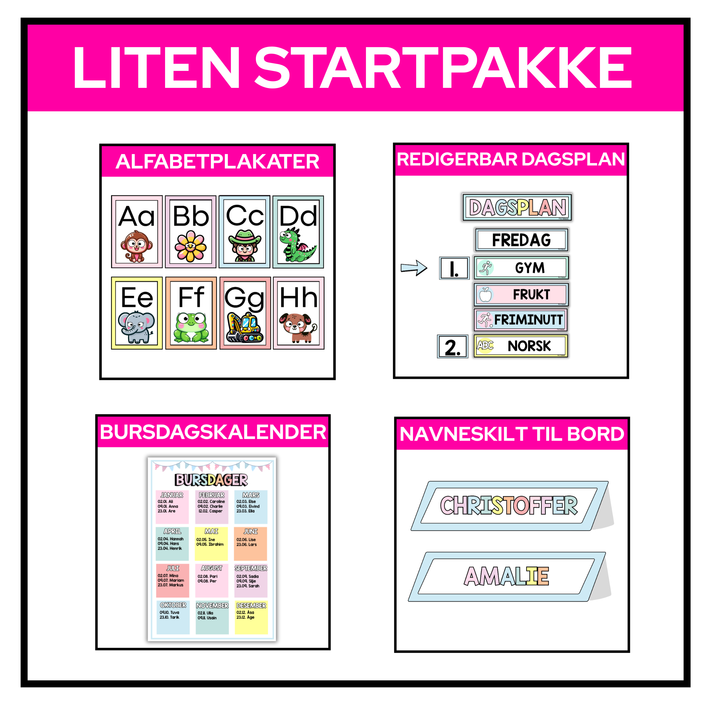 Liten startpakke klasserom | PASTELL