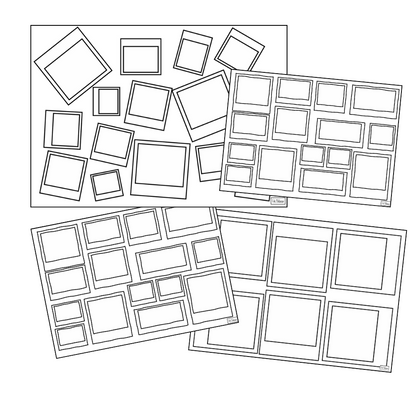 Rammer med tegnefelt og skrivefelt.