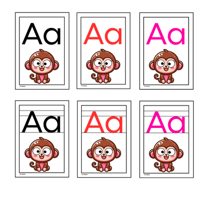 Alfabetplakater (96 stk!) | HVITE med og uten bokstavhus | A4