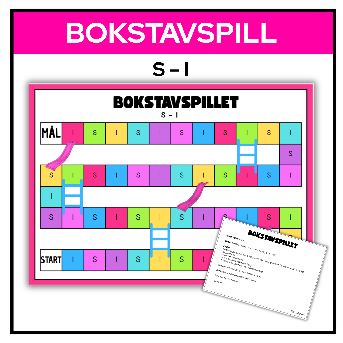 Bokstavspill | S – I | A3/A4
