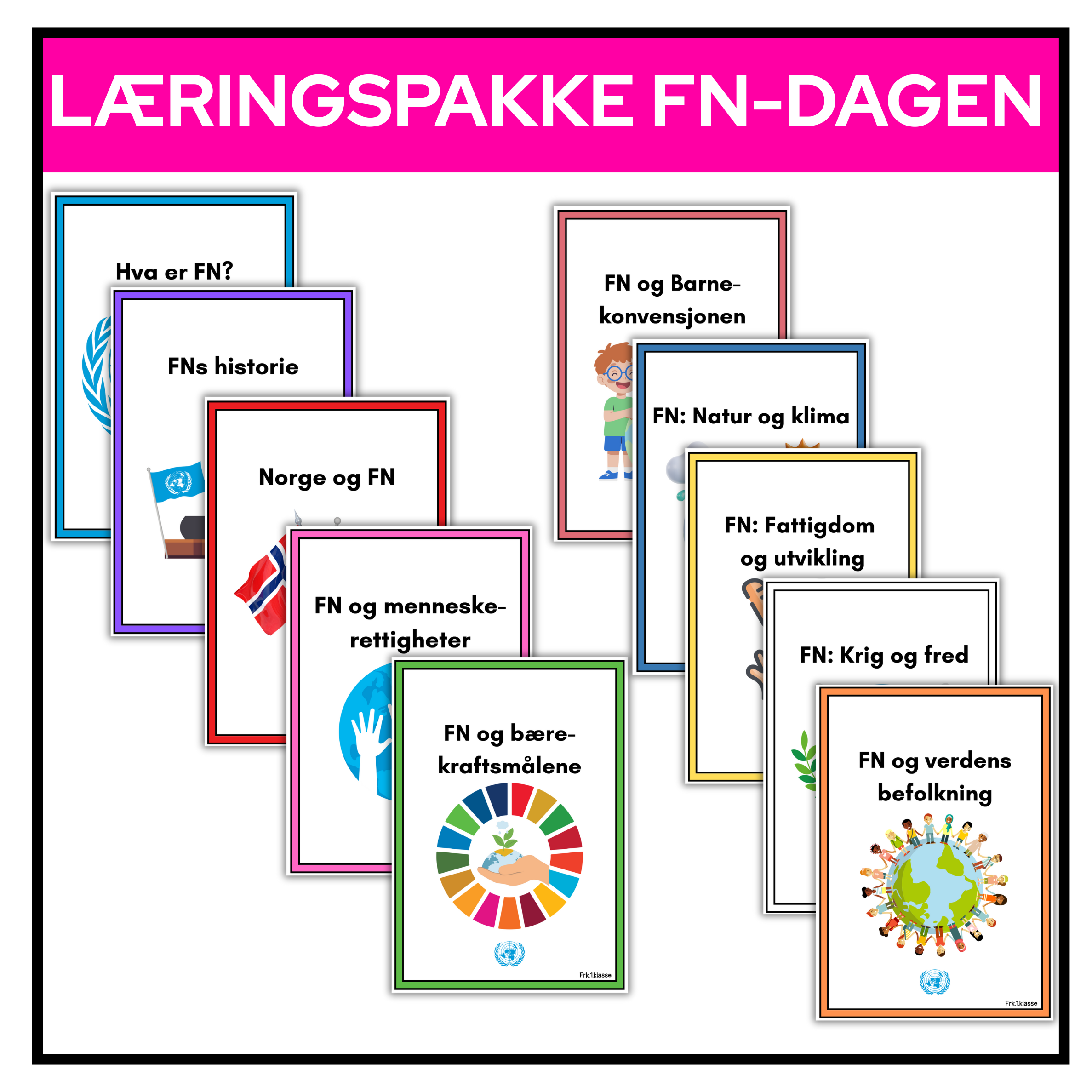 FN-dagen: Gigantisk læringspakke for 4.–7. trinn: 10 hefter!