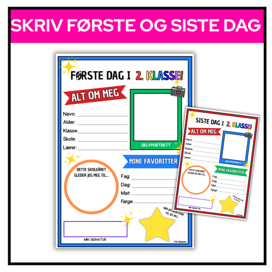 Skriveoppgave | 2. klasse | Første og siste skoledag