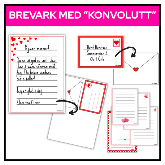 Brevark med “konvolutt” i ett | Ni koselige design