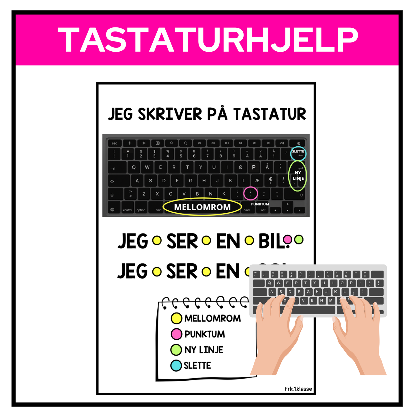 Plakat | Jeg skriver på tastatur