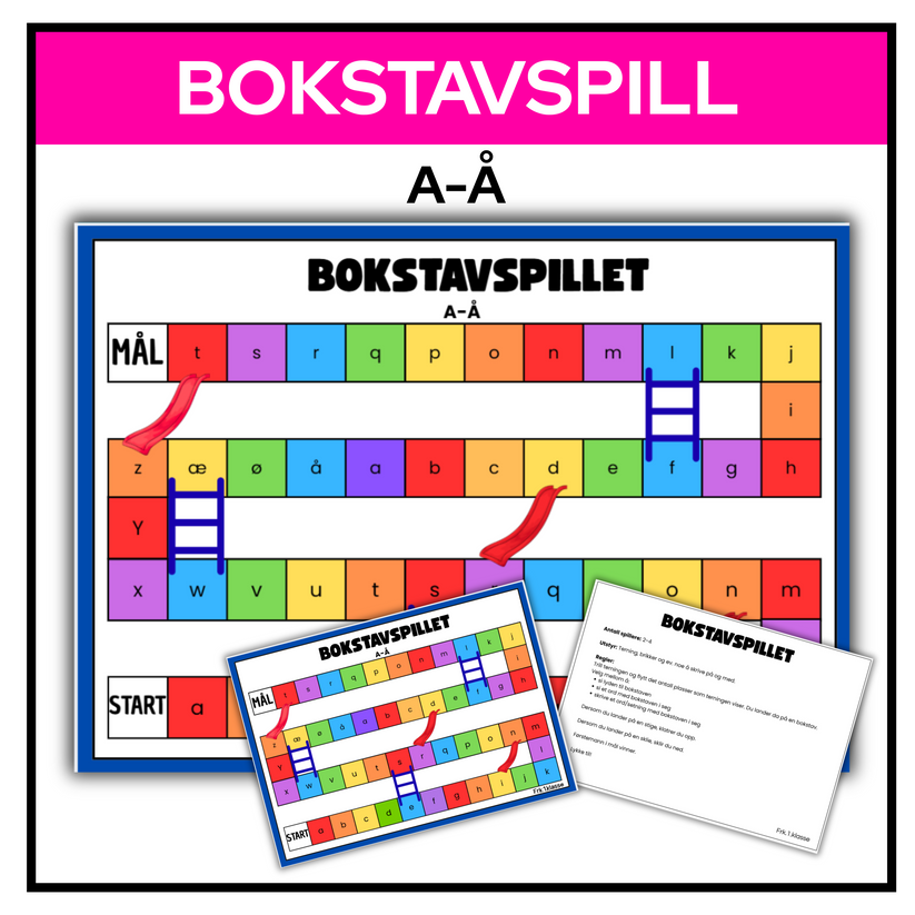 Bokstavpakke 1 | Spill, oppgaver og pultalfabet (spar 15%)
