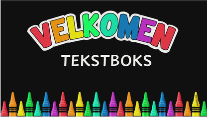 SLIDES | Velkommen | REDIGERBAR | Svart med klassisk regnbue | BOKMÅL OG NYNORSK