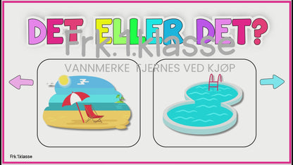 SLIDES / KORT | Det eller det – velg med kroppen! | 50 slides! | REDIGERBAR