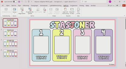 SLIDES | Stasjoner | REDIGERBAR | Klassisk regnbue