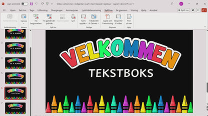 SLIDES | Velkommen | Rosafarger | REDIGERBAR | BOKMÅL OG NYNORSK