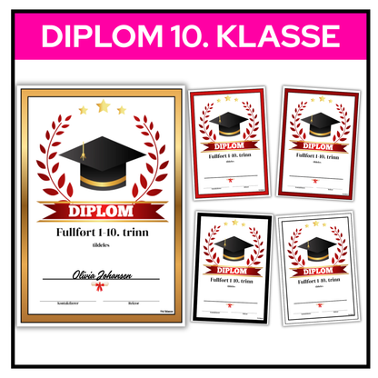 Diplom | 10. klasse | Fem fargevarianter